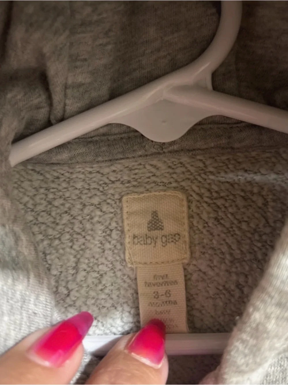 GAP Gray Hooded Fleece Footed One-Piece